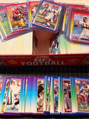 Vintage 1990 Score Football Trading Card Lot